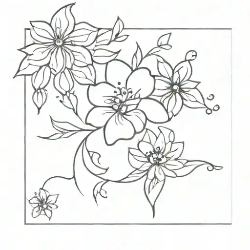 Ornaments, Friendship, Five, Flower tattoo design idea