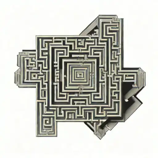 Mayan maze tattoo design idea