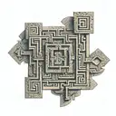 Mayan maze tattoo design idea