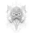 black ninja tattoo design idea