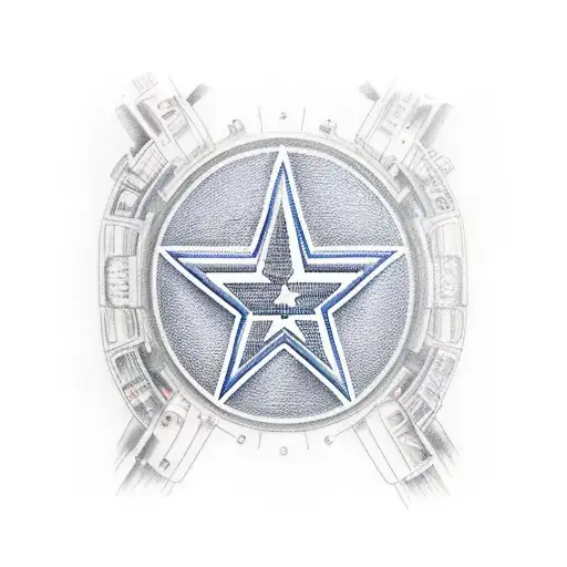 Realism Back To The Future Car Dallas Cowboys Tattoo Idea - BlackInk AI