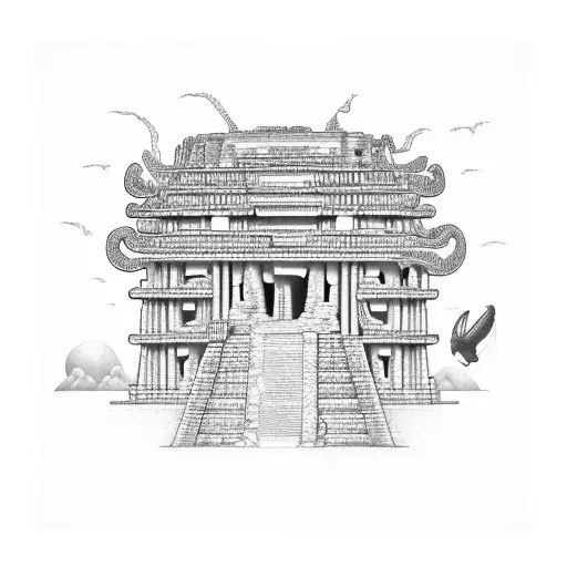 travelling, south east asia, mayan ruins, central america, palm, sea, mopeds, sleeve  tattoo design idea