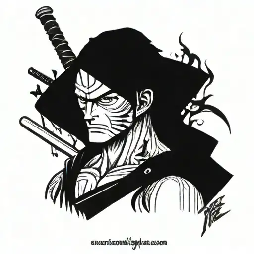 Zoro one piece tattoo design idea