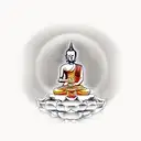 Buddhist temple tattoo design idea