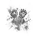 curse paw  tattoo design idea
