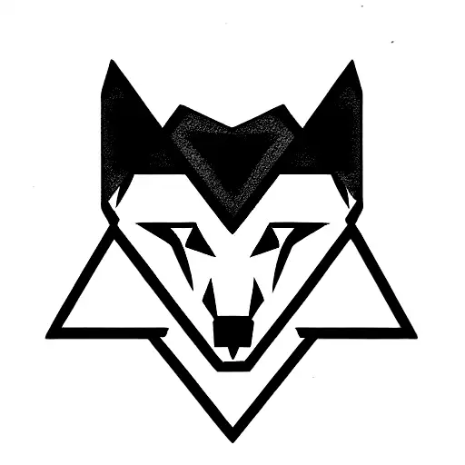 wolf, infinity, triangle, adversity tattoo design idea