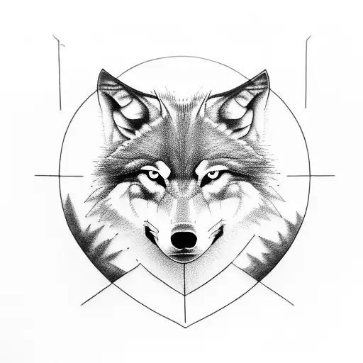wolf, infinity, triangle, adversity tattoo design idea