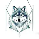 wolf, infinity, triangle, adversity tattoo design idea