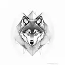wolf, infinity, triangle, adversity tattoo design idea