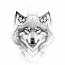 wolf, infinity, triangle, adversity tattoo design idea