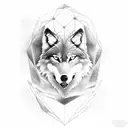 wolf, infinity, triangle, adversity tattoo design idea
