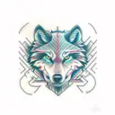 wolf, infinity, triangle, adversity tattoo design idea