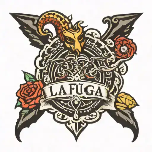 Logo from spanish group called la fuga.  tattoo design idea