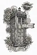 tardis "We are all stories in the end, just make it a good one" and "Some people live more in twenty years than others " tattoo design idea