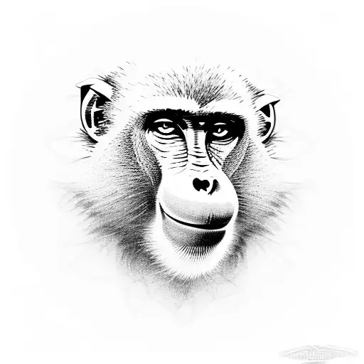 baboon tattoo design idea