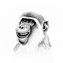 baboon fangs tattoo design idea