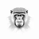 baboon fangs tattoo design idea