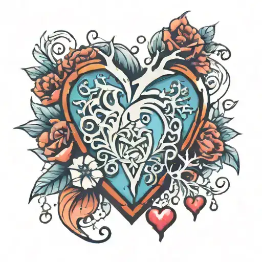 frozen heart tattoo design idea