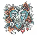 frozen heart tattoo design idea