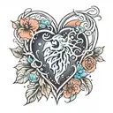frozen heart tattoo design idea