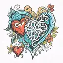 frozen heart tattoo design idea