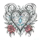 frozen heart tattoo design idea