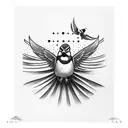 Sparrow tattoo design idea