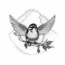 Sparrow tattoo design idea