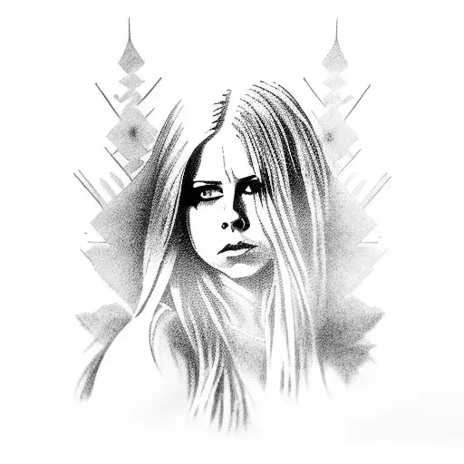 Avril Lavigne lyrics with a death/birthday theme tattoo design idea