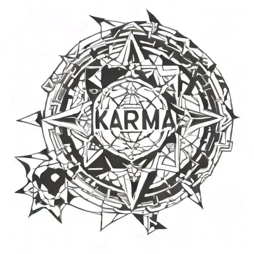 The word "karma" tattoo design idea