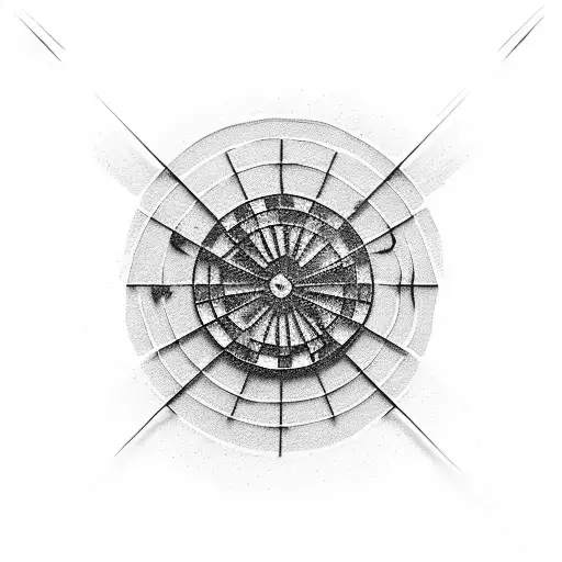 three darts with dates in a box tattoo design idea