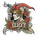 name "Elliot" tattoo design idea
