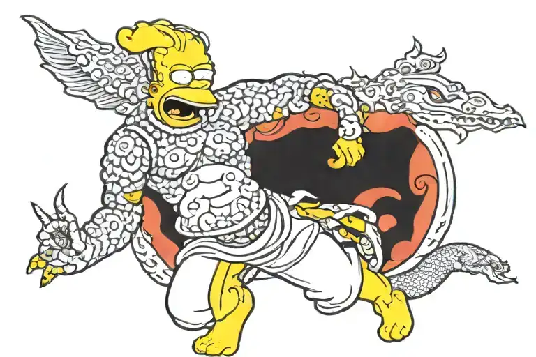 The Simpsons tattoo design idea