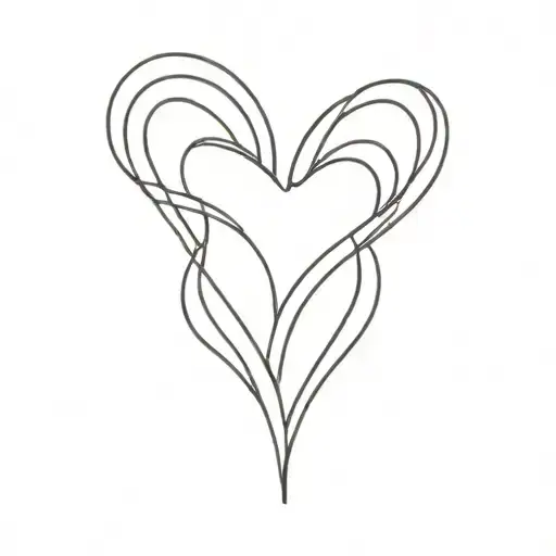 r & b heart made tattoo design idea