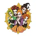 hocus pocus Sanderson sisters tattoo design idea