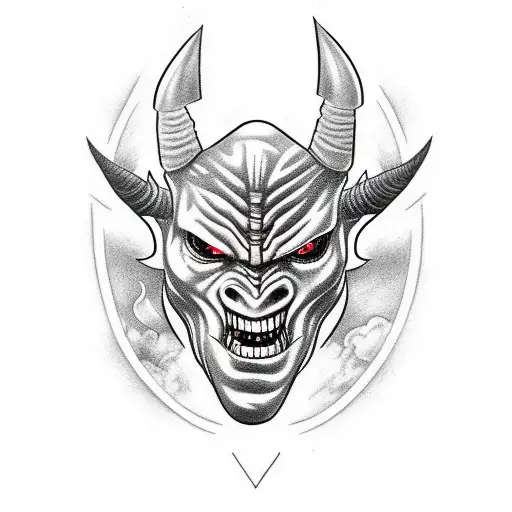 saurons mask, bolg side profile, azog side profile, eye of sayron tattoo design idea