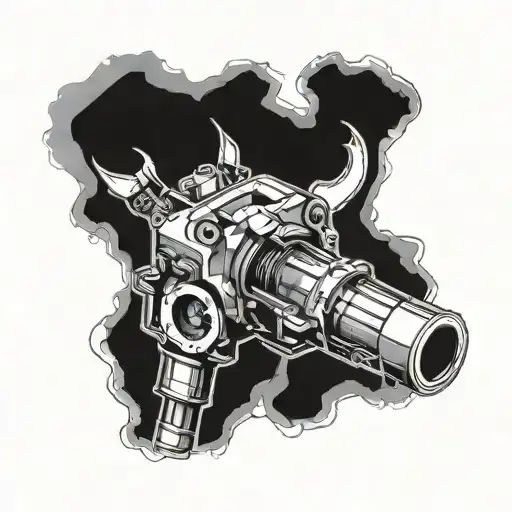 10mm socket tehnical drawing tattoo design idea