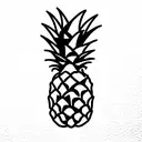 Pineapple tattoo design idea