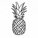 Pineapple tattoo design idea