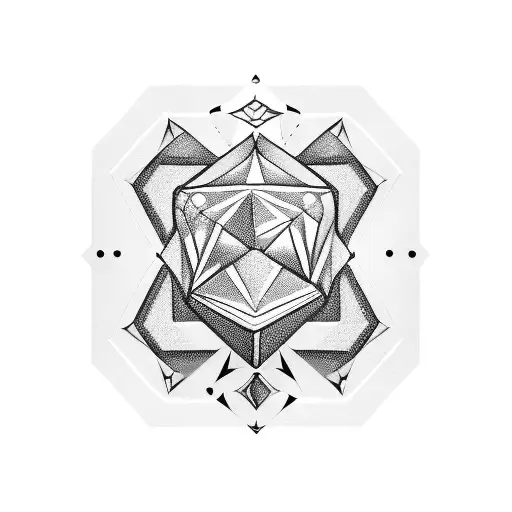 diamond date of birthday tattoo design idea