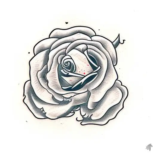 bull skull with roses tattoo design idea