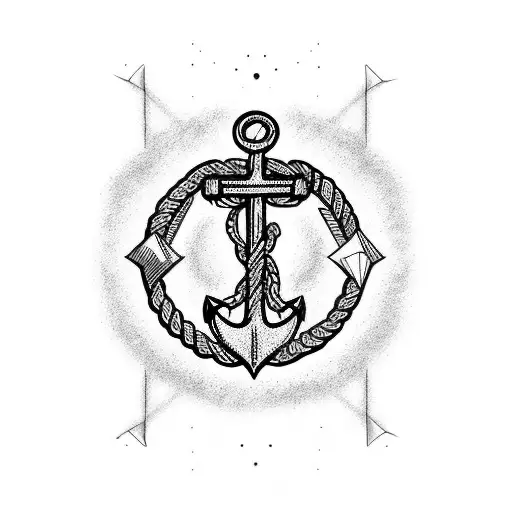 Anchor with jesus tattoo design idea