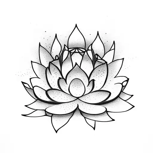 Lotus flower emerging from a book, symbolizing the wisdom of Taoism, Buddhism, and Christianity tattoo design idea