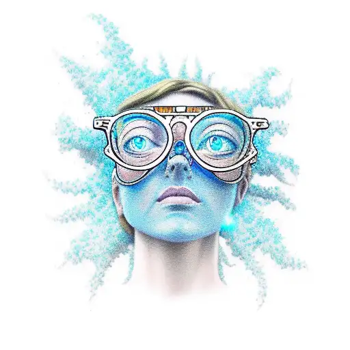 reef eyeglasses tattoo design idea