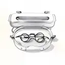 eyeglasses under the ocean tattoo design idea