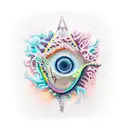 reef eyeglasses tattoo design idea