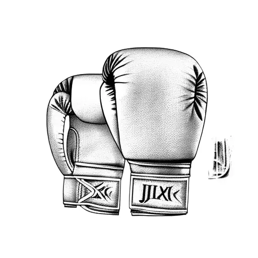 boxing gloves with names ethan and jack tattoo design idea