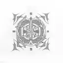 ethiopian cross tattoo design idea