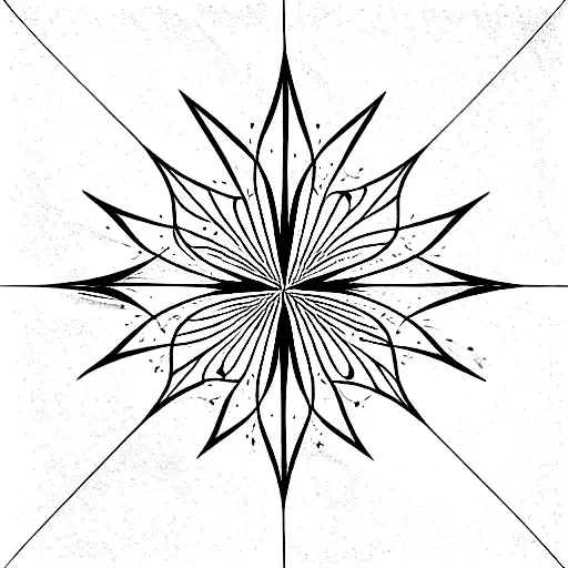 fractal stained glass tattoo design idea