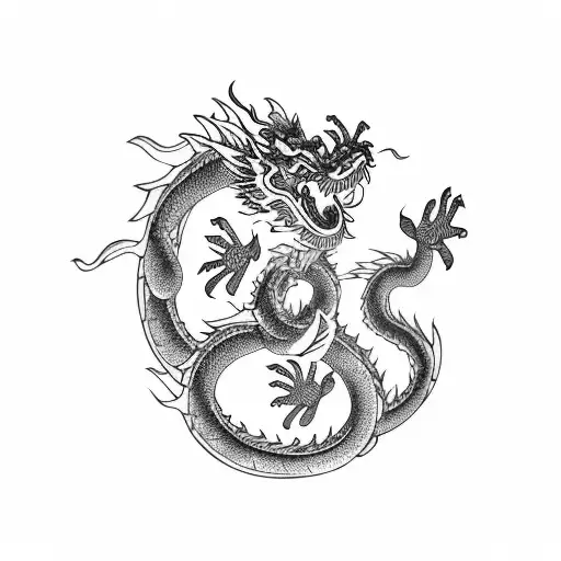 full body chinese dragon tattoo design idea